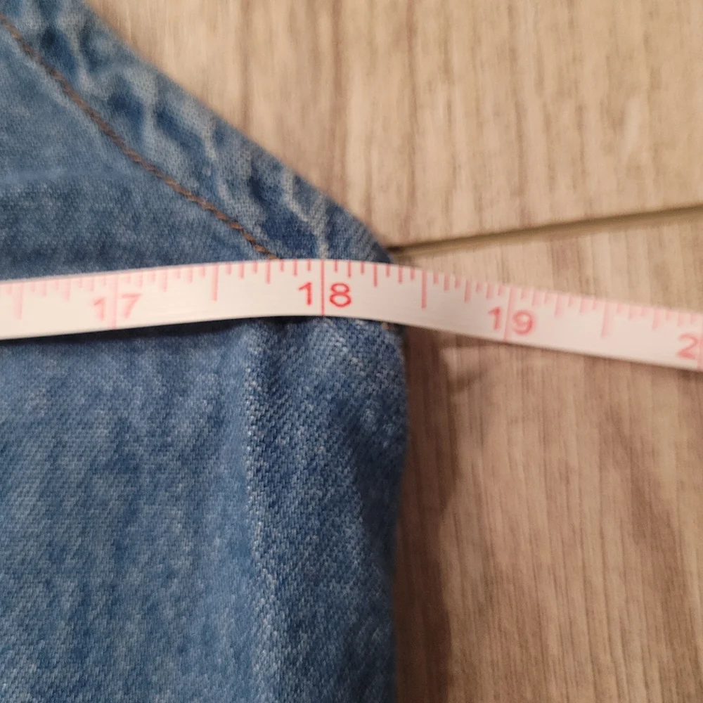 Lameera Sleeveless Jean Polyester Floral 90s Retro Vintage Dress Size Medium - Picture 6 of 9